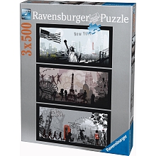 Puzzle Villes artistiques 3x500p pour 25€