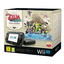 Console Nintendo Wii U - Pack Premium Noir Console 32Go + Jeu Zelda Windwalker pour 300