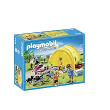 Playmobil - Famille et tente de camping pour 16