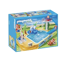 Playmobil - Famille avec Piscine et plongeoir pour 45