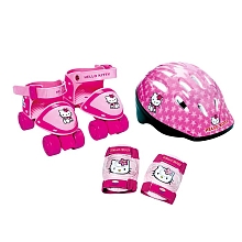 Patins taille 23-29 + protections + casque Hello Kitty pour 46