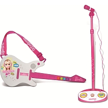 Guitare lectrique blanche + micro Barbie pour 45