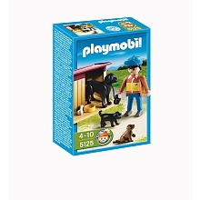 Playmobil - Le chiens et fermier pour 8