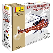 Kit maquette hlicoptre Alouette III Scurit Civile 1/72me pour 15
