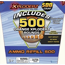 Xploderz - Pack de 500 recharges oranges pour arme Xploderz pour 6