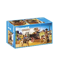 Playmobil - Chariot avec cow-boys et bandits pour 35