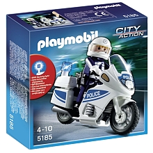 Playmobil - Motard de police avec lumire clignotante pour 14