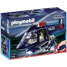 Playmobil - Hlicoptre de police avec projecteur pour 30