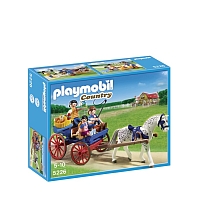 Playmobil - Calche avec famille pour 18