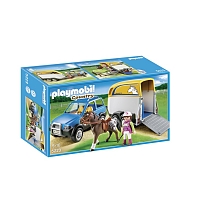 Playmobil - Voiture avec remorque et cheval pour 33