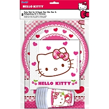 Kit vaisselle jetable Hello Kitty pour 9