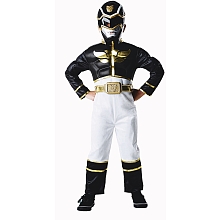 Panoplie de luxe avec muscles Power Rangers noir (taille 3/4 ans) pour 40