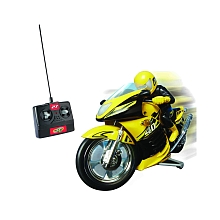 Moto radiocommande Turbo Rider 27 Mhz - jaune pour 25